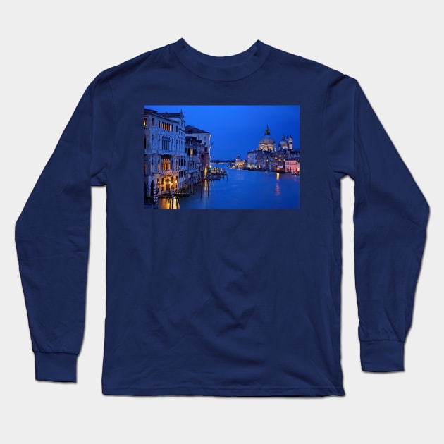 Night falling on the Grand Canal - Venice Long Sleeve T-Shirt by Cretense72